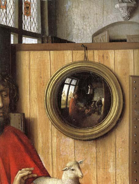 unknow artist Detail of Heinrich von Werl and St.John the Baptist